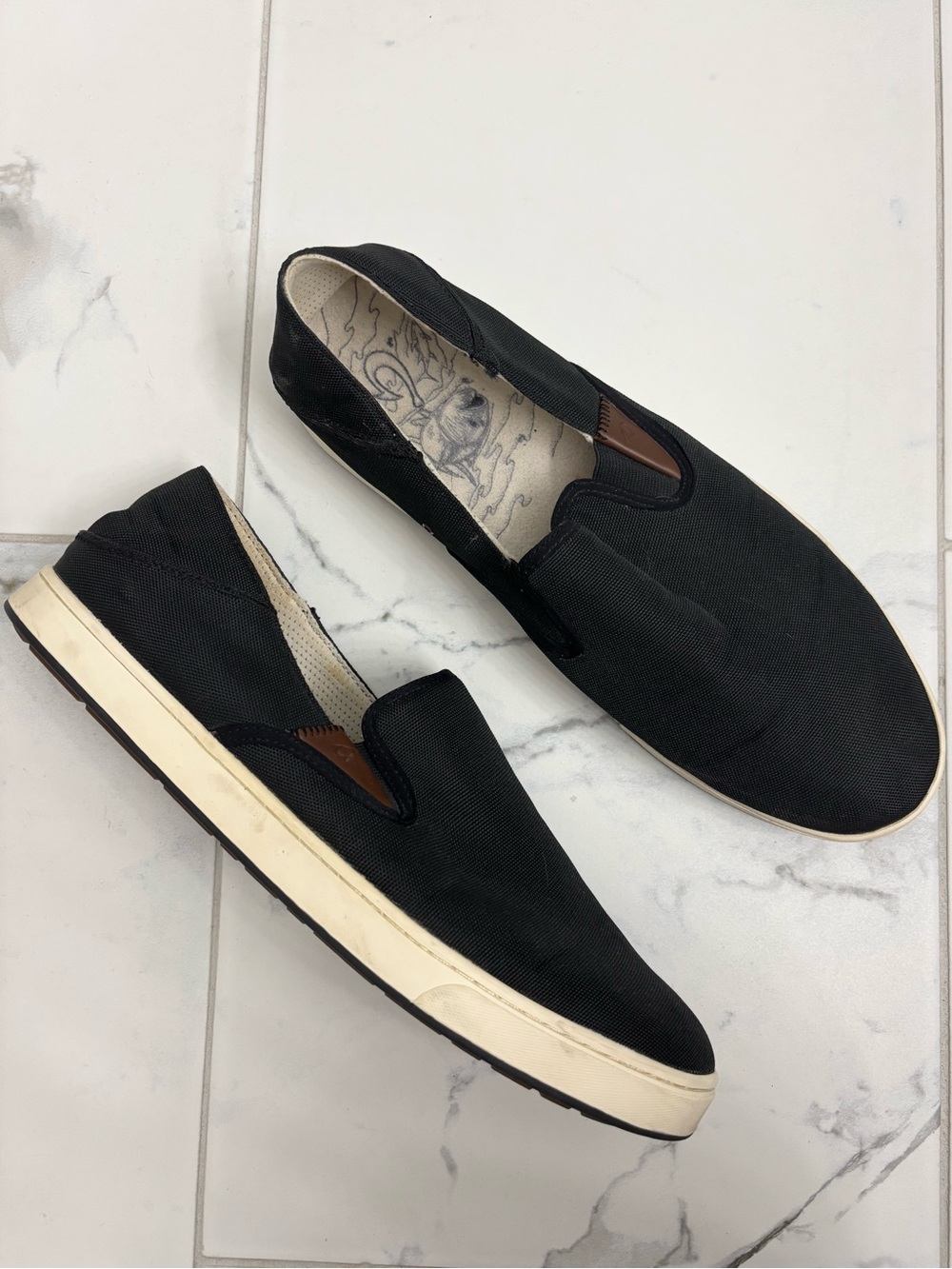 Olukai Kahu Slip On Shoes Men’s 12 Black Casual Summer